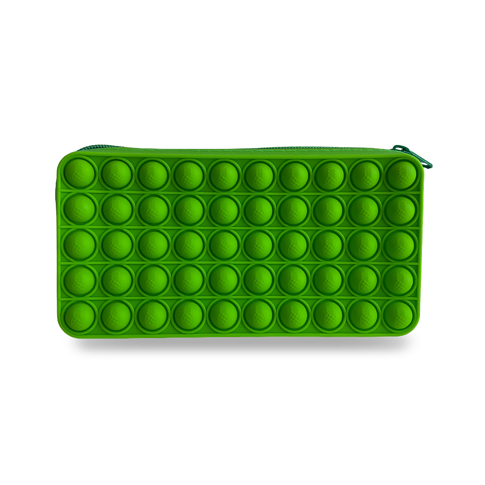Fun Pop It Pencil Case Fidget Game for Stress Relief green
