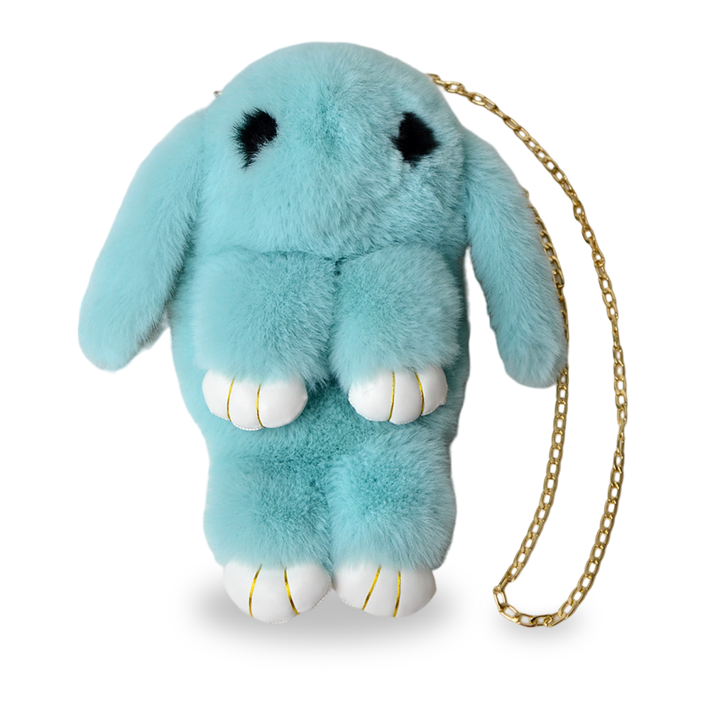 Front view of Bunny Purse Blue for kids at Teddy & CoFunland"