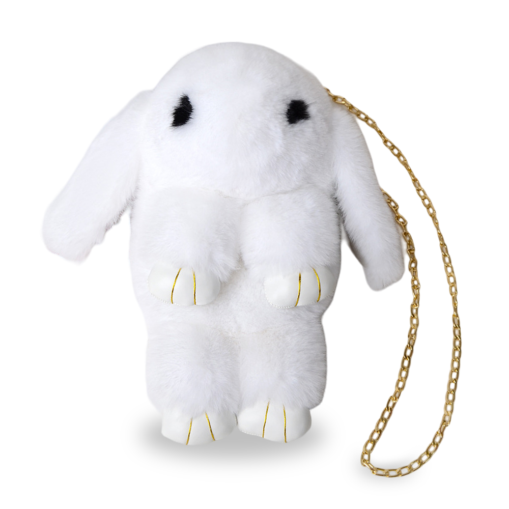 Front view of Bunny Purse White for kids at Teddy & CoFunland"