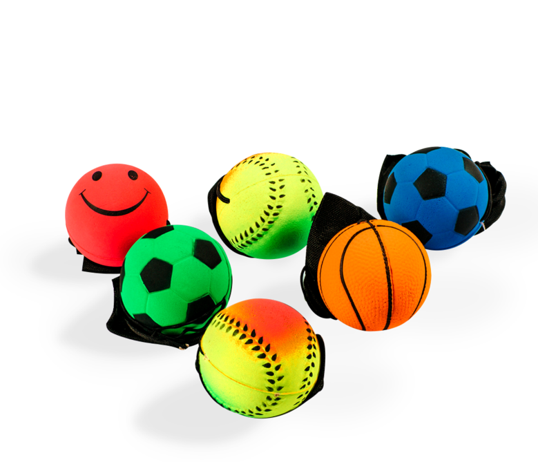 Classic Bounce Back Ball on Elastic Cord