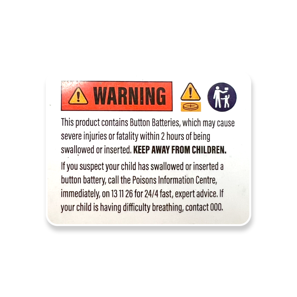 Battery Safety Warning for Rainbow Bunny Bunny Pop Hat