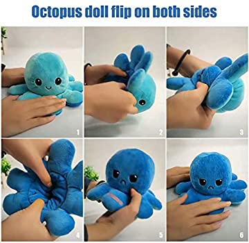 Buy Reversible Plush Octopus - Pink and Light Blue Online