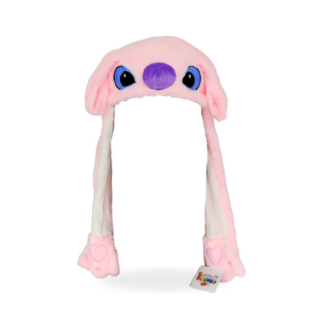 Pink Stitch Bunny Pop Hat - Front View