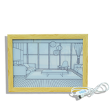 Light Up Picture Frame Beach View LED Lights