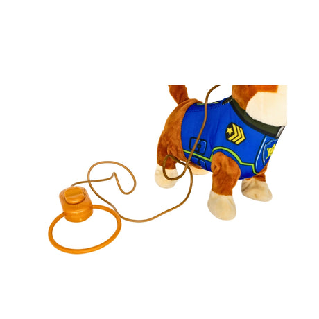 Remote control for Walking Paw Patrol Chase toy highlighting buttons for operation