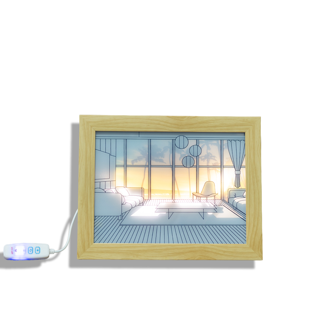 Light up picture frame - Beach view