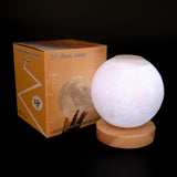 Rotating Moon Lamp with Lunar Surface