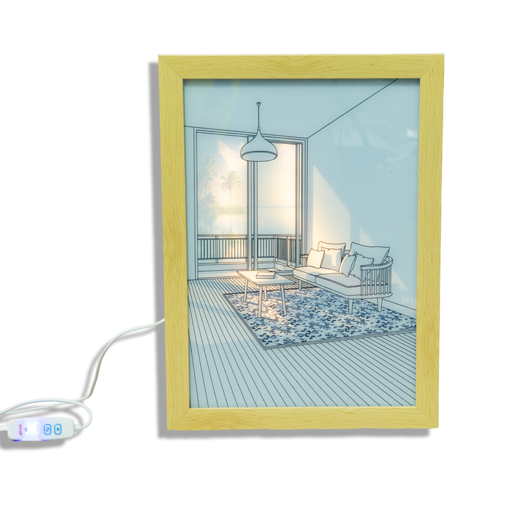 Light up picture frame -  2 vertical windows