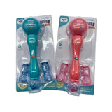 Spherical Bubble Wand packaged securely inside plastic, illustrating the product's packaging and safety features.