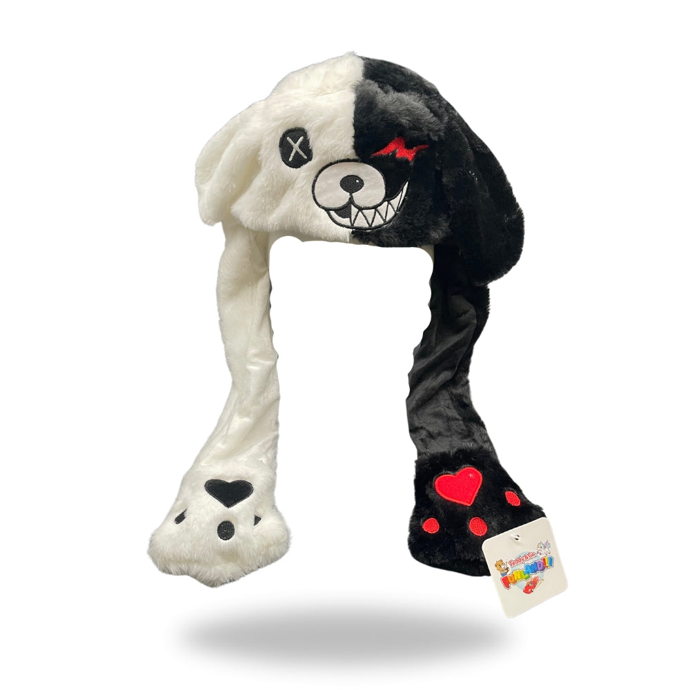 Animal Hat White Black Bunny Moving Ears Hat – FUNLAND!!!