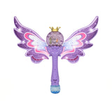 Fairy Bubble Wand standing back, showcasing its full design with fairy wings and LED lights.