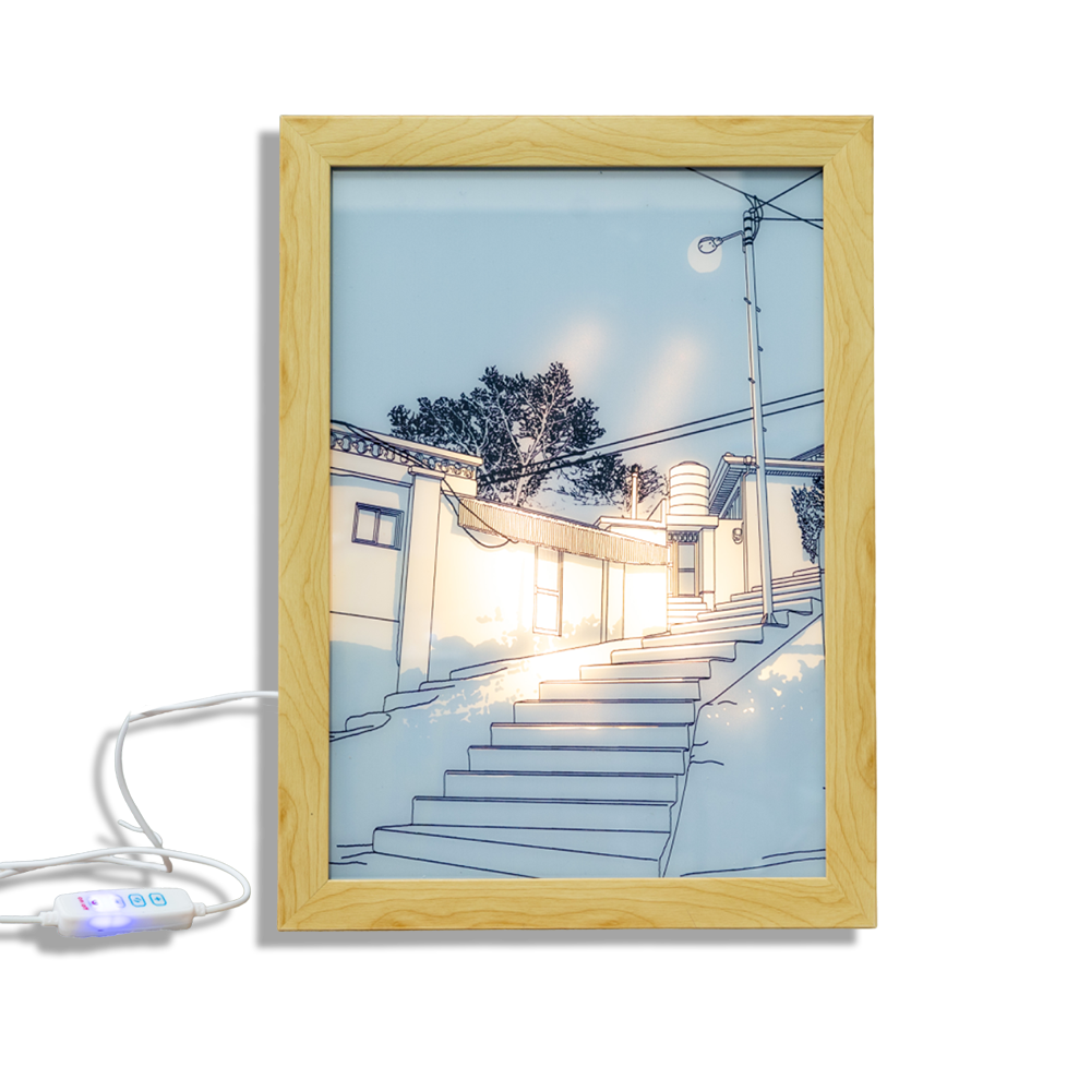 Captivating Light Up Picture Frame featuring Outdoor Steps, available at  Teddy and CoFunland.