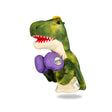 Side view of Plush Dinosaur Boxing Toy, highlighting its side profile and boxing gloves detail.