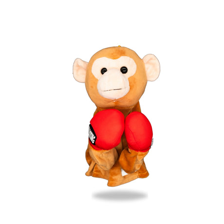Front view of Plush Monkey Boxing Toy.