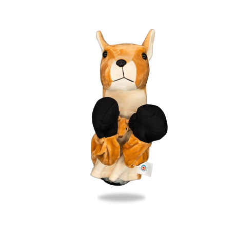 Front view of Plush Kangaroo Boxing Toy.