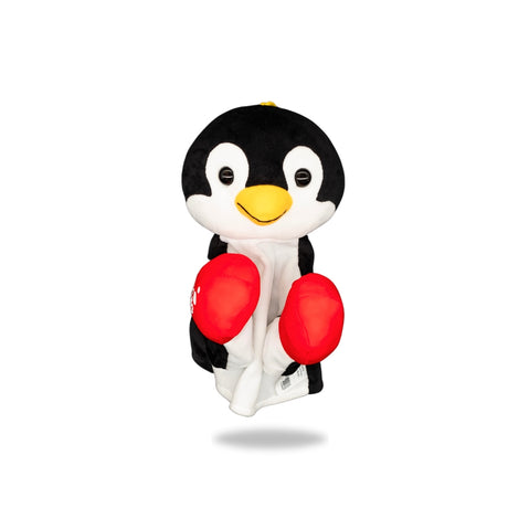 Front view of Plush Penguin Boxing Toy.