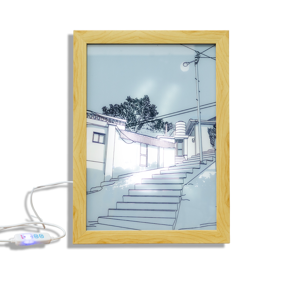 Captivating Light Up Picture Frame featuring Outdoor Steps, available at  Teddy and CoFunland.