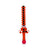 Bubble Gun Sword Red standing upright in a vibrant 3D diamond design, perfect for children's outdoor play.
