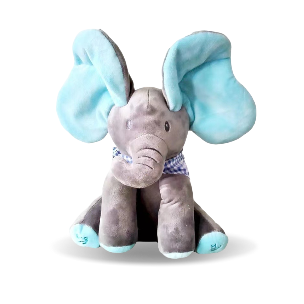 Peekaboo Elephant Blue Plush Singing Toy – FUNLAND!!!
