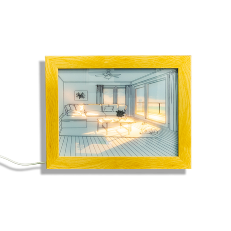 Adorable Light Up Picture Frame featuring a Dog on the Floor, available at Teddy and CoFunland.