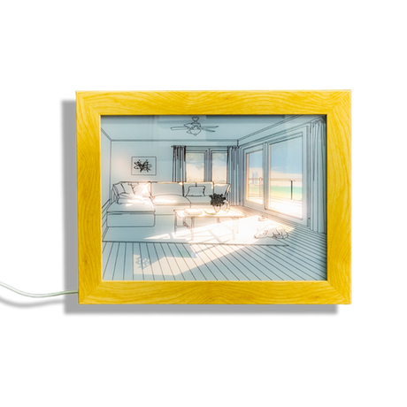 Adorable Light Up Picture Frame featuring a Dog on the Floor, available at Teddy and CoFunland.