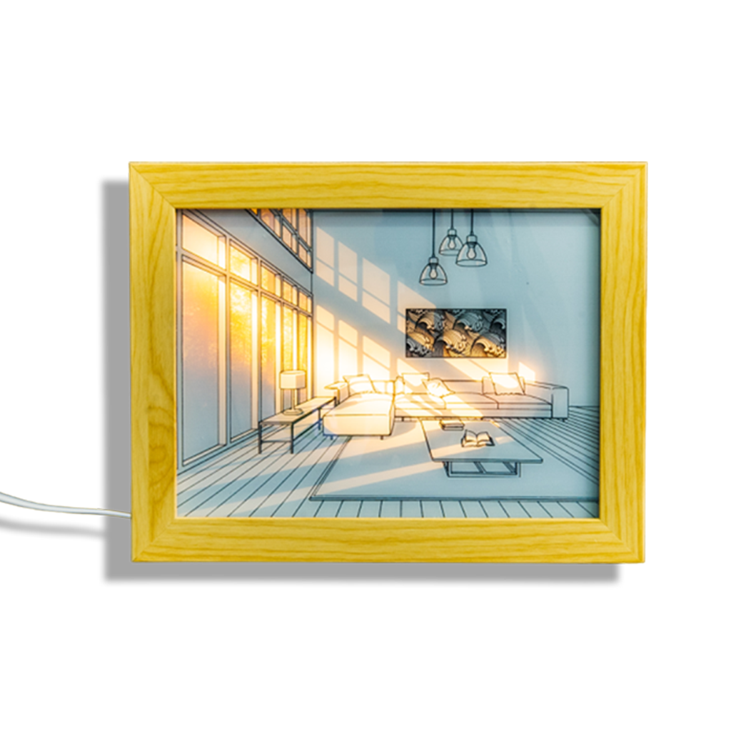Light up picture frame - L shaped couch