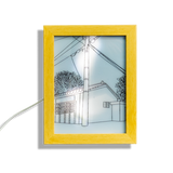 Light up picture frame - Outdoor house night time