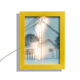 Light up picture frame - Outdoor house night time