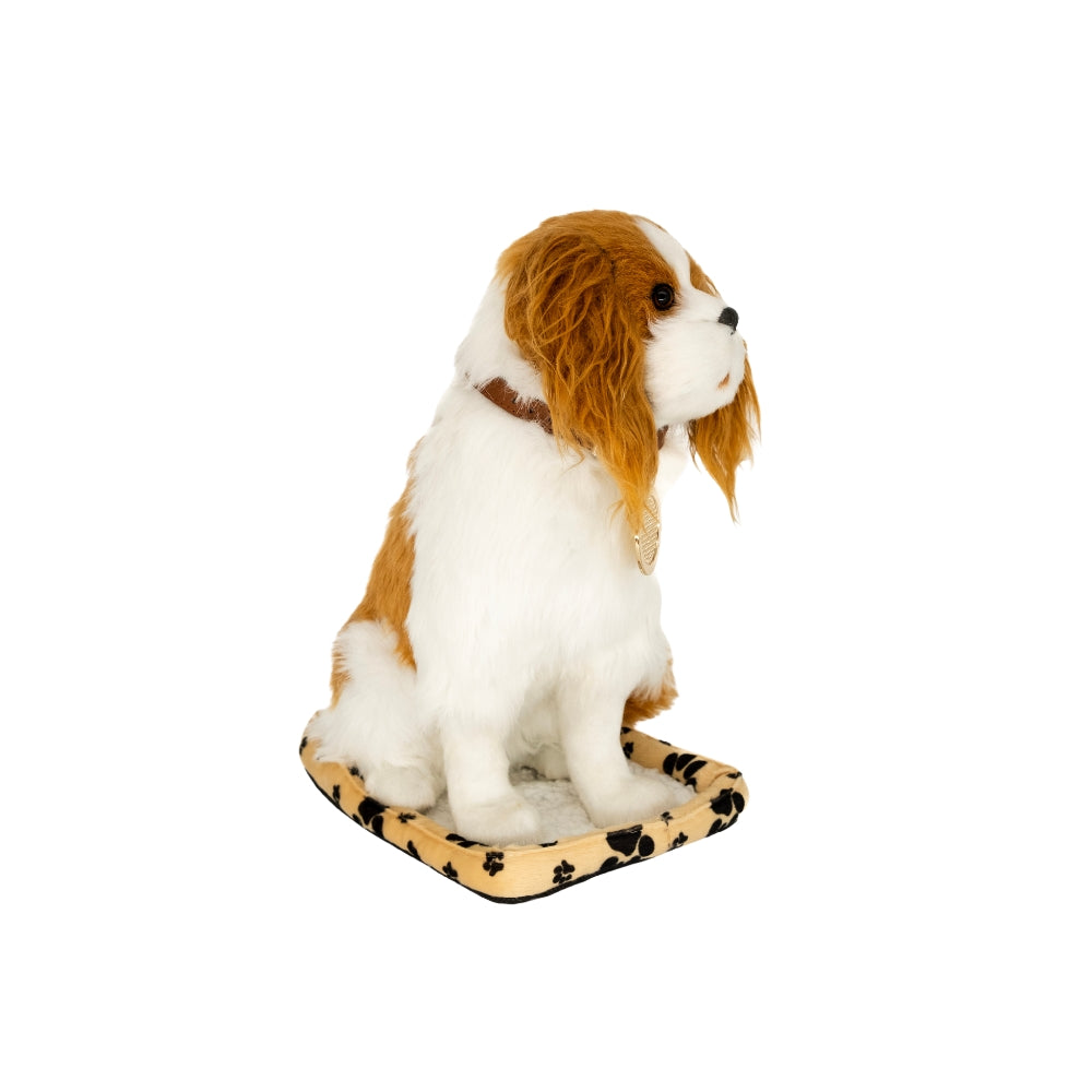 Right side of Sweet Petzzz Giant Brown Cavalier toy dog.