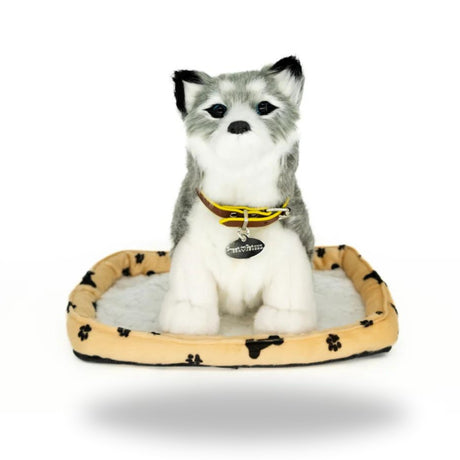 Front view of Sweet Petzzz Husky Dog realistic toy dog.