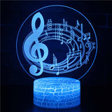 3D Lamp - Music Notes & Music Score