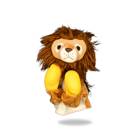 Front view of Plush Lion Boxing Toy