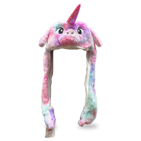 Galaxy Purple Unicorn Bunny Pop Hat - Front View