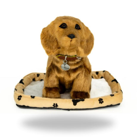 Front view of Sweet Petzzz Sausage Dog realistic toy dog.