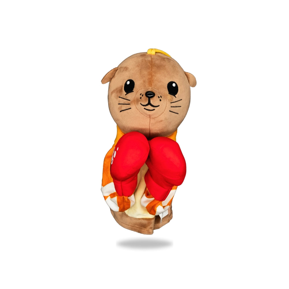 Front view of Plush Sealion Boxing Toy.