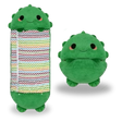 Dinosaur-themed kids' sleeping bag open, showcasing cozy interior and fun design