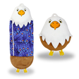 Eagle-themed kids' sleeping bag open, showcasing cozy interior and fun design