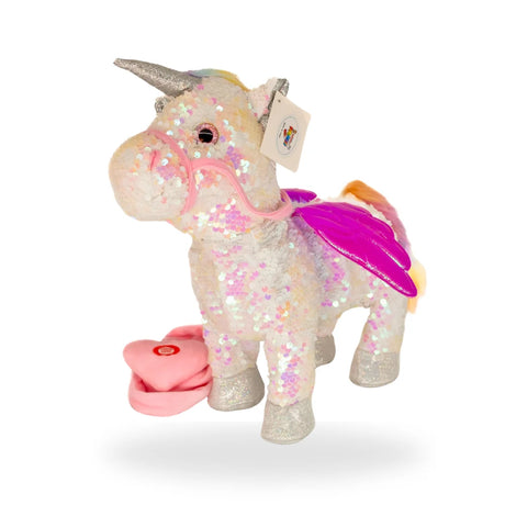 Walking Unicorn - Sequin White with leash. jpeg