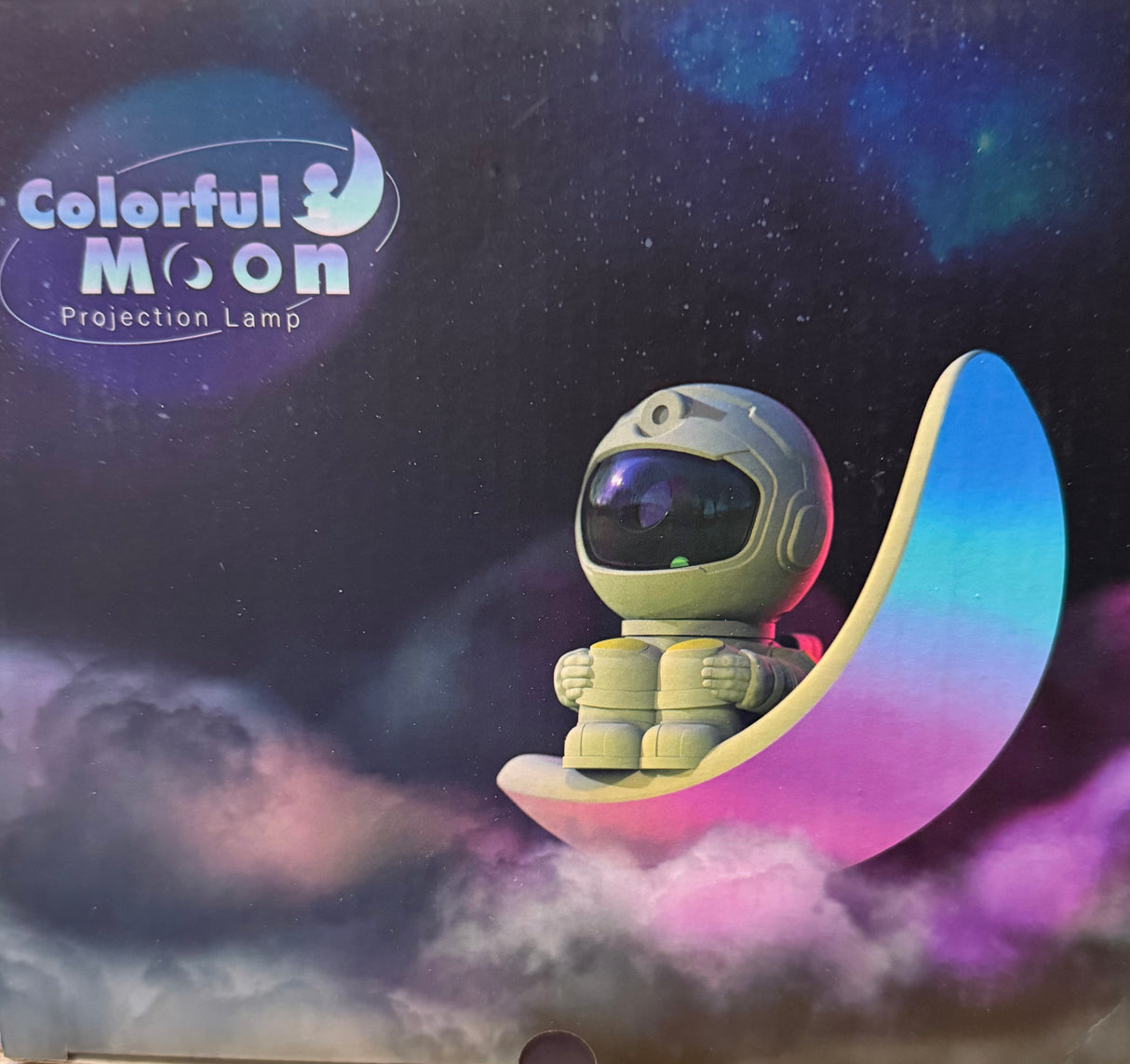 Colorful moon projector lamp