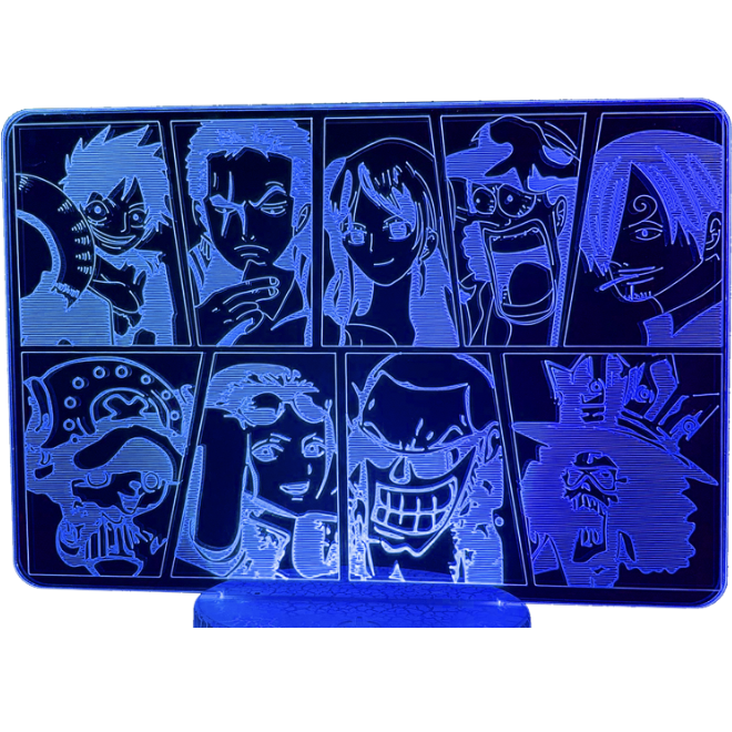 3D Lamp - One Piece Characters