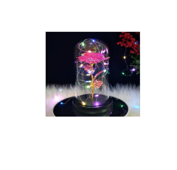 RAINBOW- Rose Flower Lamp Pink