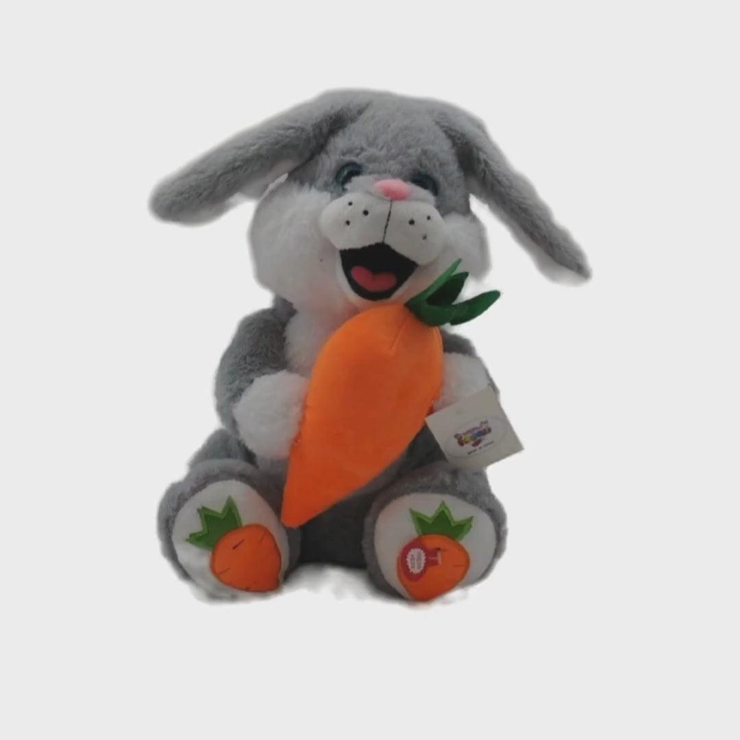 Video of the Interactive Dancing Easter Bunny Stuffed Toy in action, showcasing its dancing and musical features