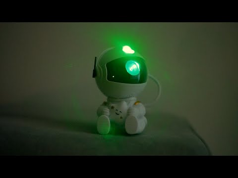 video demonstration of the astronaut galaxy projetor 360 white star