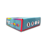 Side view of the closed box of the 3D lamp, highlighting size and branding.