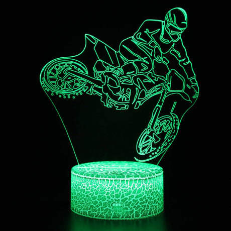 Dirt Biker Trick 3D Lamp Acrylic