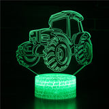 3D Lamp - Tractor Big Wheels