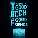 3D Lamp - Drink Good Beer With Good Friends
