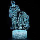 3D Lamp - Star Wars - R2-D2 & 3-CPO
