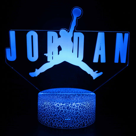 Basketball - Michael Jordan with text 3D Lamp Acrylic