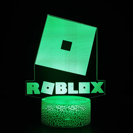 Illuminated Roblox 3D Lamp in Dark Setting